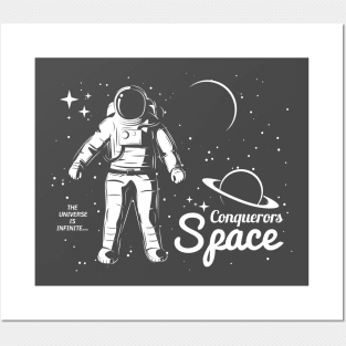 Spaceman Conquer Space. Astronomy, Space, sci-fi, Astronaut, Universe, Galaxy Posters and Art